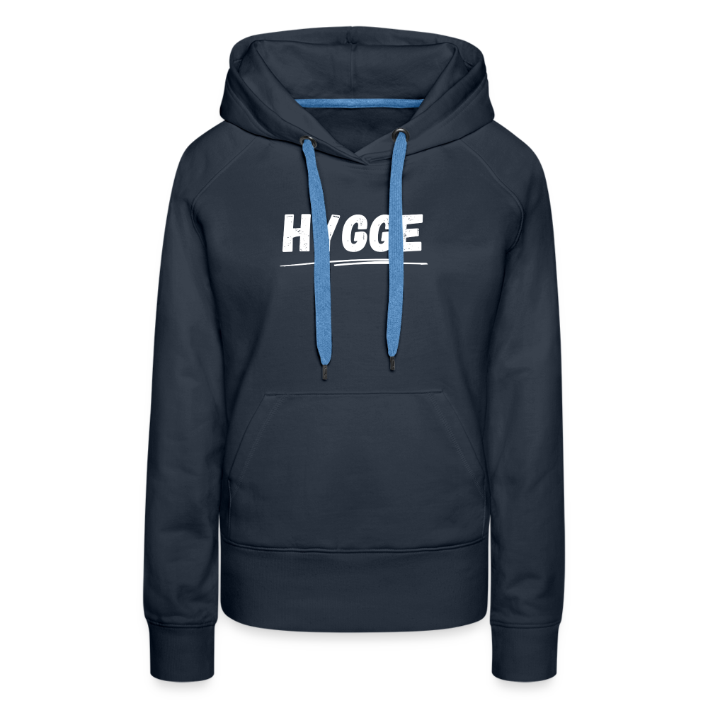 Frauen Premium Hoodie - Hygge (weiß) - Navy