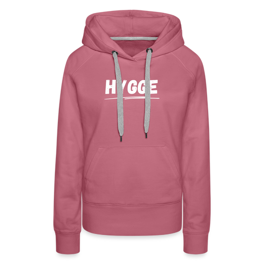 Frauen Premium Hoodie - Hygge (weiß) - Malve