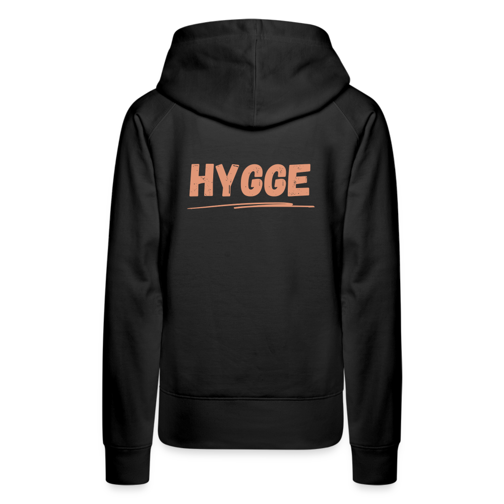 Frauen Premium Hoodie - Hygge (Rücken) - Schwarz