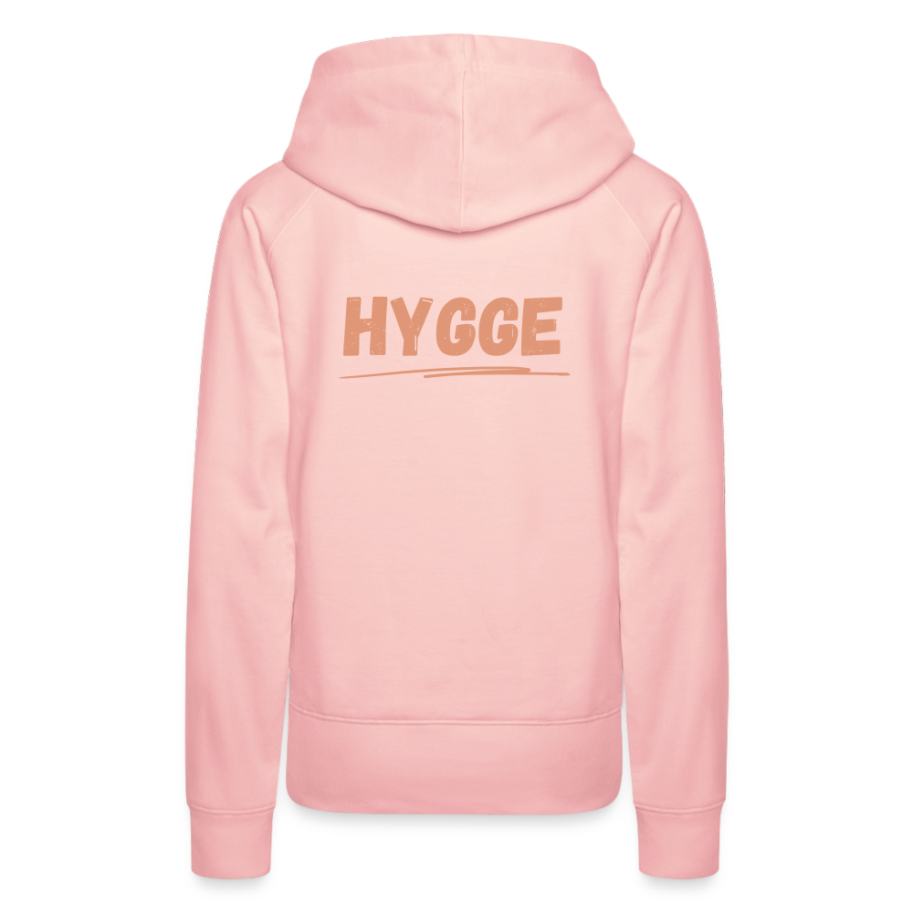 Frauen Premium Hoodie - Hygge (Rücken) - Kristallrosa