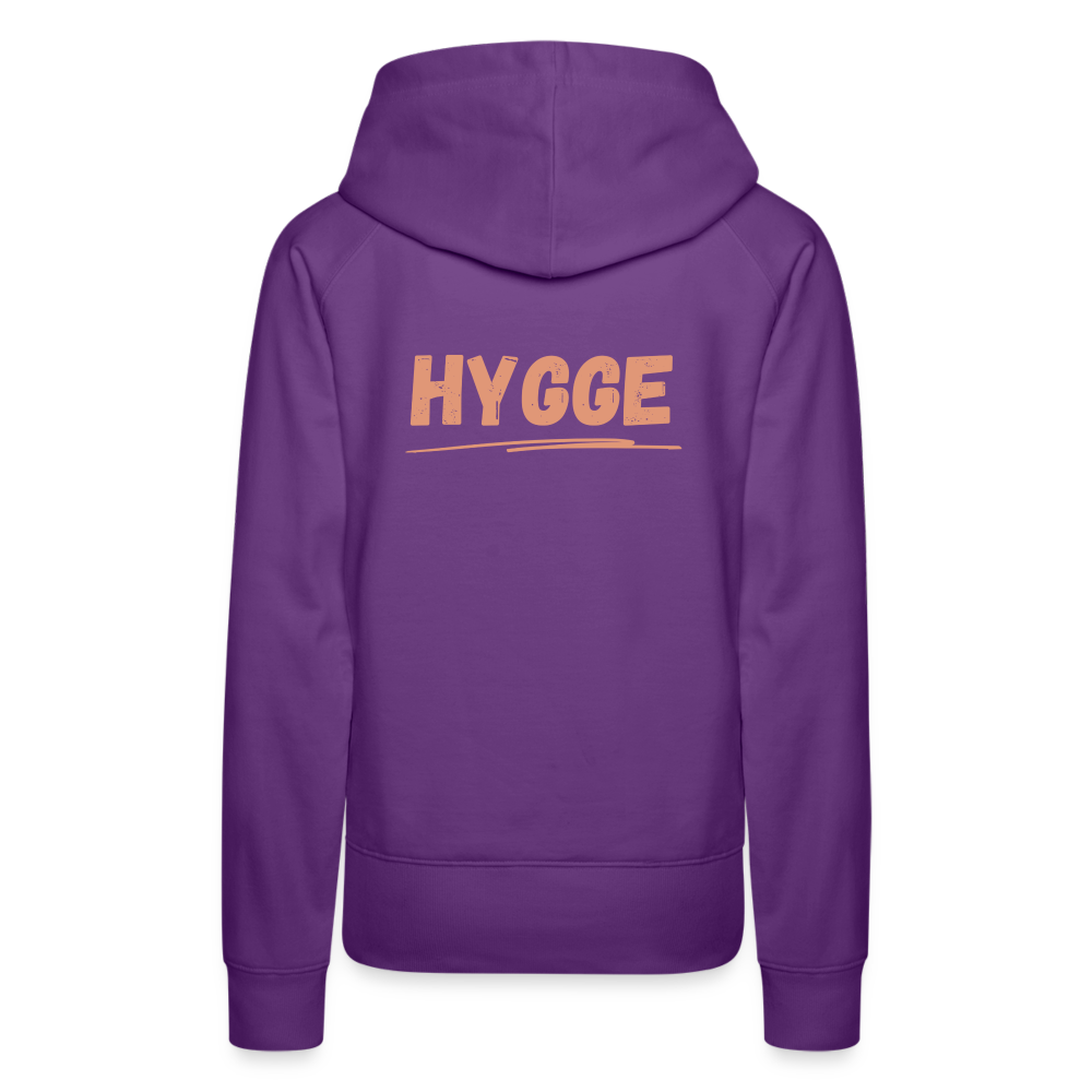 Frauen Premium Hoodie - Hygge (Rücken) - Purple