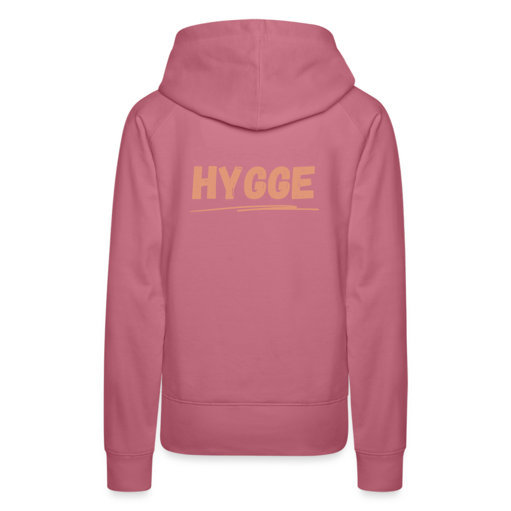 Frauen Premium Hoodie - Hygge (Rücken) - Malve