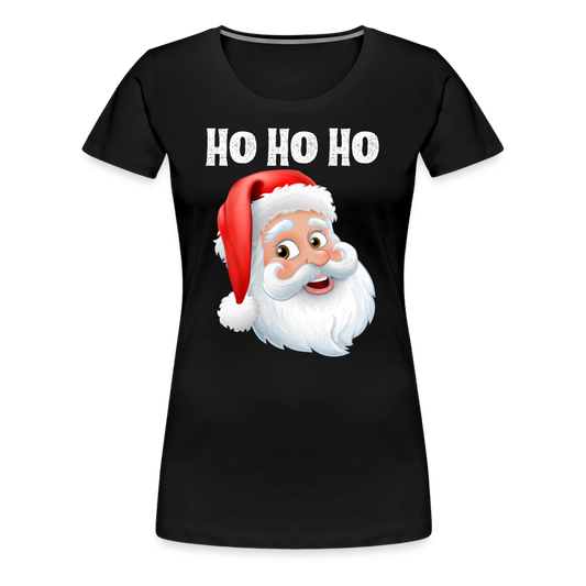 Frauen Premium T-Shirt - Santa Hohoho white - Schwarz