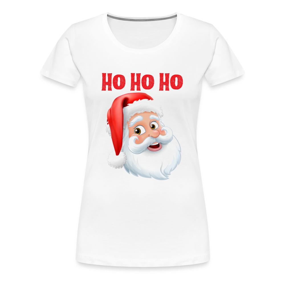 Frauen Premium T-Shirt - Hohoho Santa red - weiß