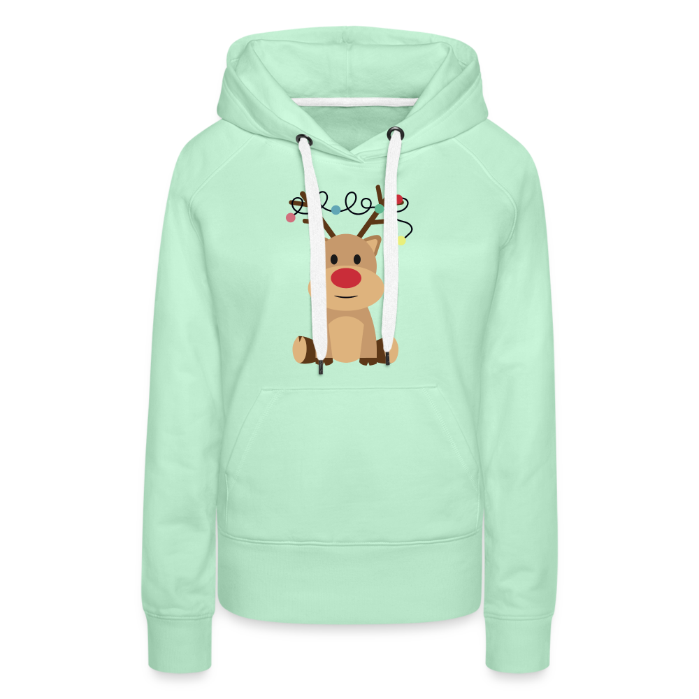 Frauen Premium Hoodie - Lichterrudolph - helles Mintgrün