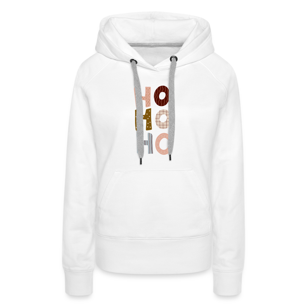 Frauen Premium Hoodie - Hohoho rosé - weiß