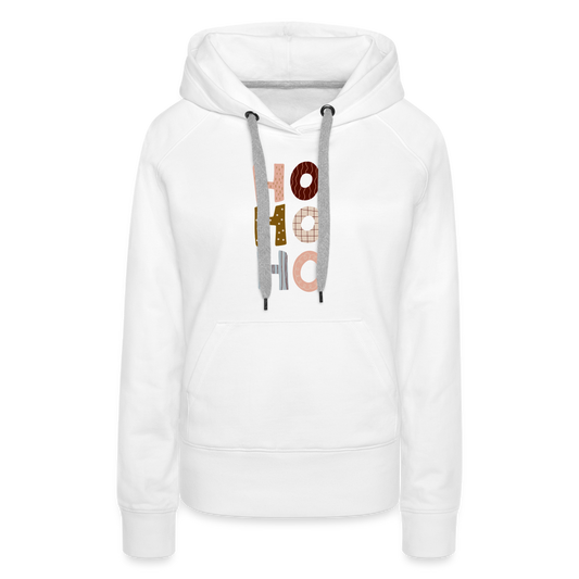 Frauen Premium Hoodie - Hohoho rosé - weiß