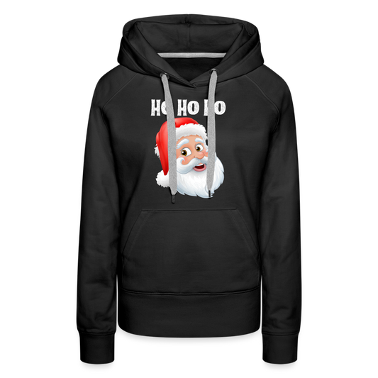 Frauen Premium Hoodie - Santa Hohoho white - Schwarz