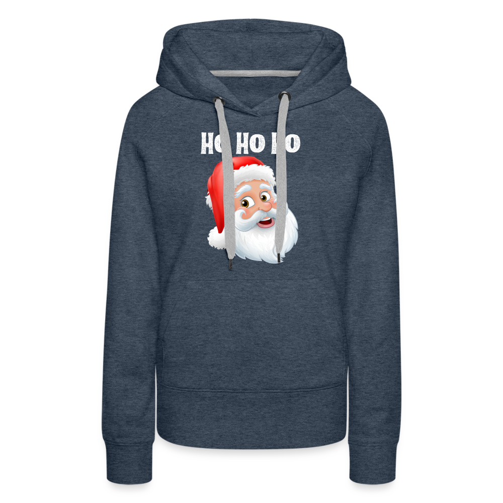 Frauen Premium Hoodie - Santa Hohoho white - Jeansblau