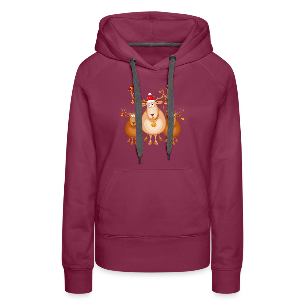 Frauen Premium Hoodie - Elch Team - Bordeaux