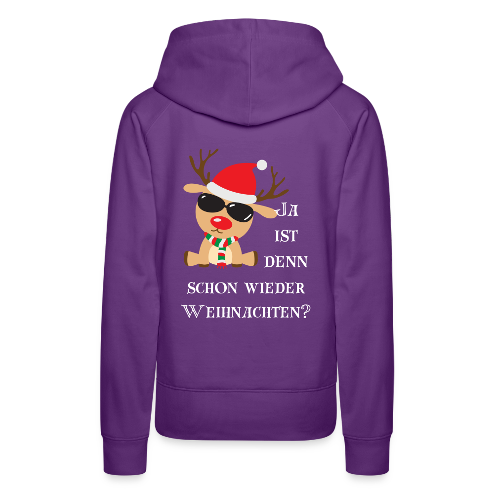 Frauen Premium Hoodie - Schon wieder Weihnachten - Purple