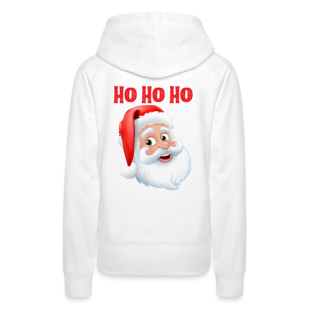 Frauen Premium Hoodie - Hohoho Santa Red - weiß