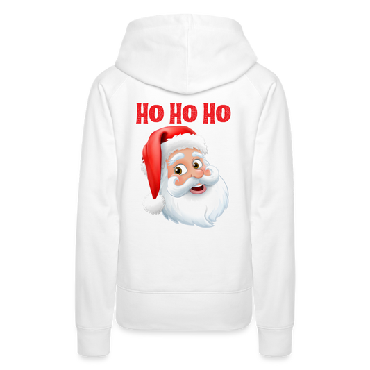 Frauen Premium Hoodie - Hohoho Santa Red - weiß