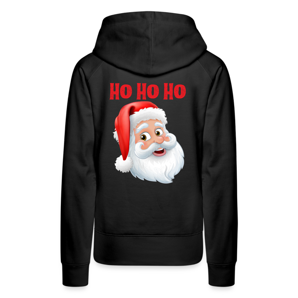 Frauen Premium Hoodie - Hohoho Santa Red - Schwarz