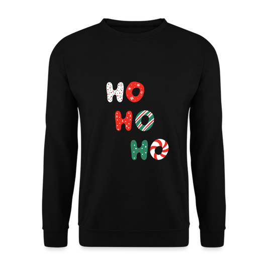 Unisex Pullover - Hohoho rotweißgrün - Schwarz