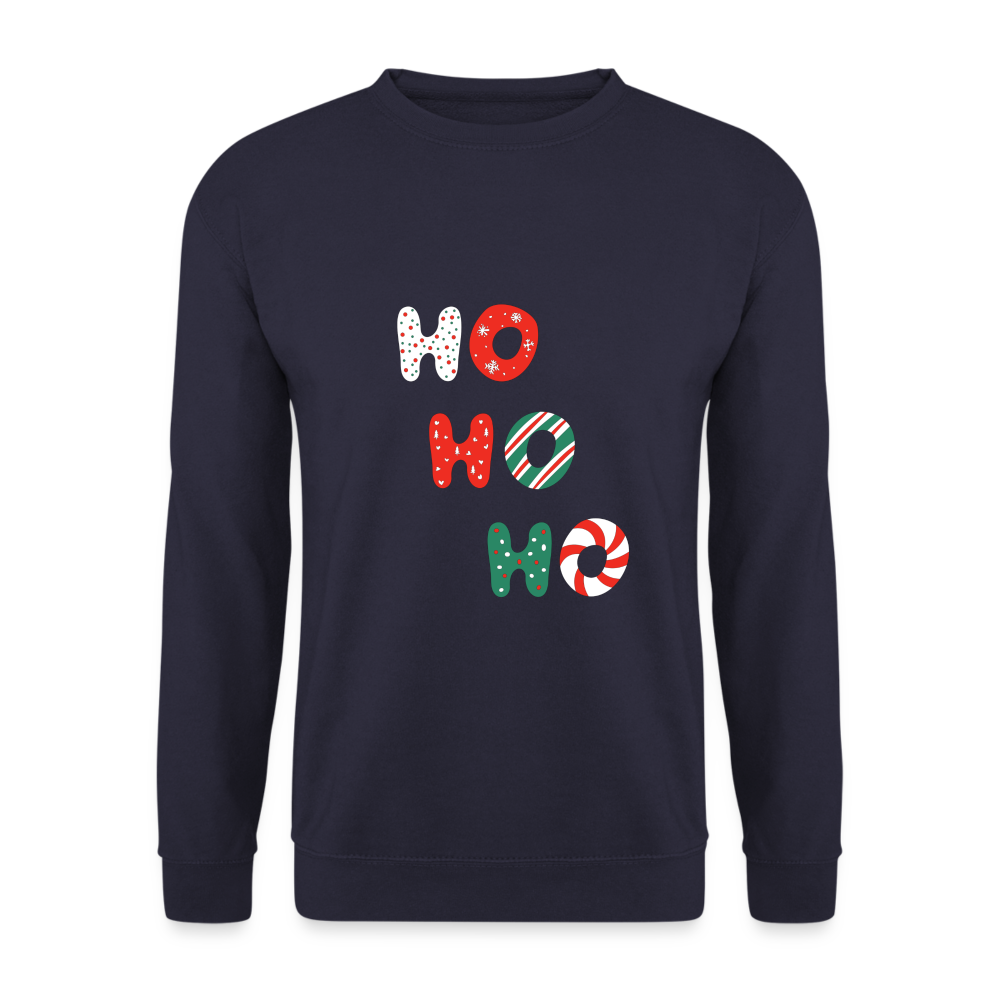 Unisex Pullover - Hohoho rotweißgrün - Navy