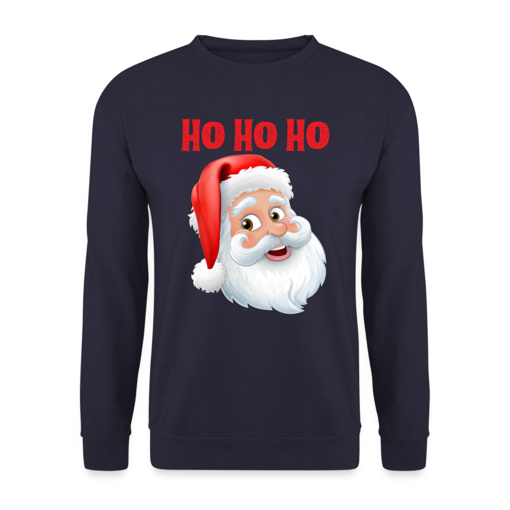 Unisex Pullover - Hohoho Santa Red - Navy