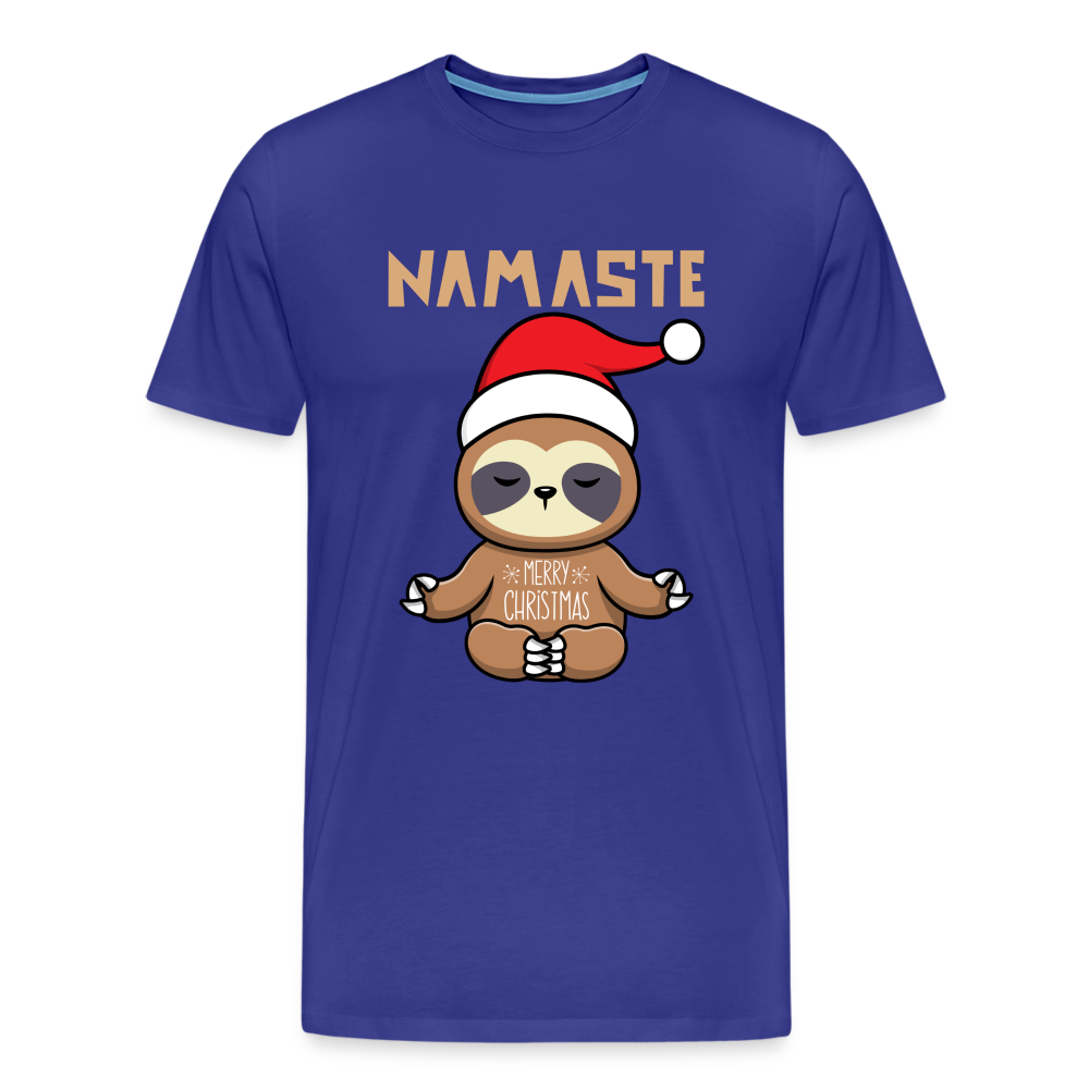 Männer Premium T-Shirt - Christmas Yoga Faultier - Königsblau