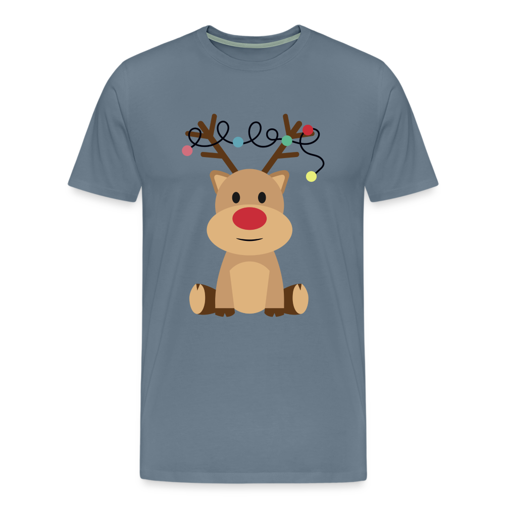 Männer Premium T-Shirt - Lichterrudolph - Blaugrau