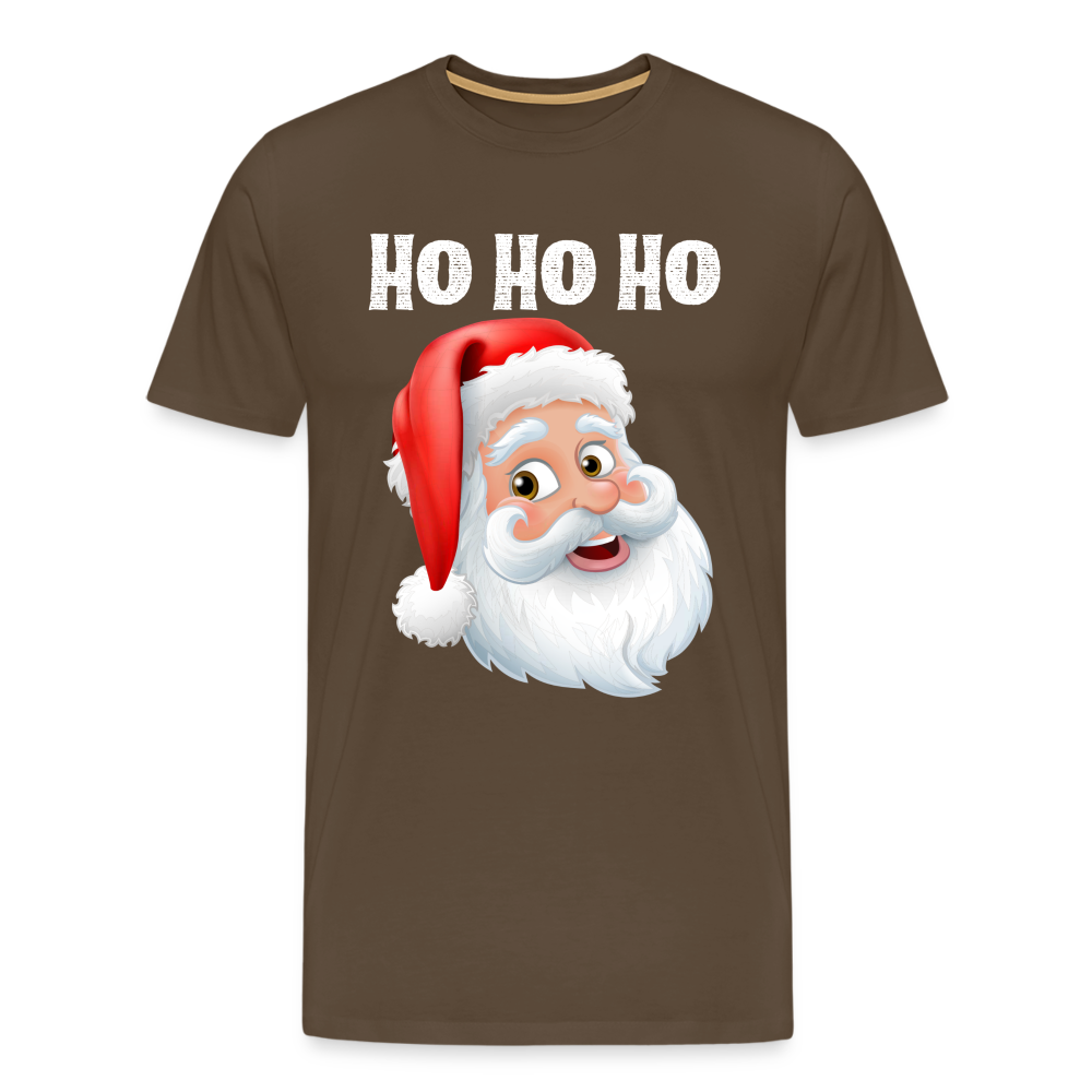 Männer Premium T-Shirt - Santa Hohoho white - Edelbraun