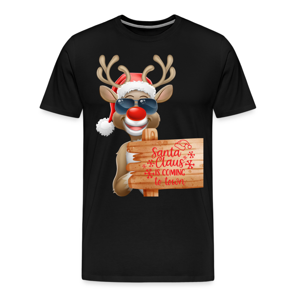 Männer Premium T-Shirt - Coming to town - Schwarz