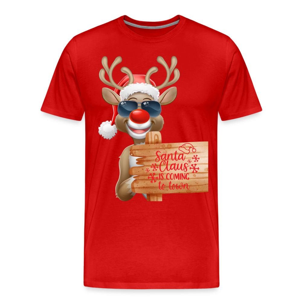 Männer Premium T-Shirt - Coming to town - Rot