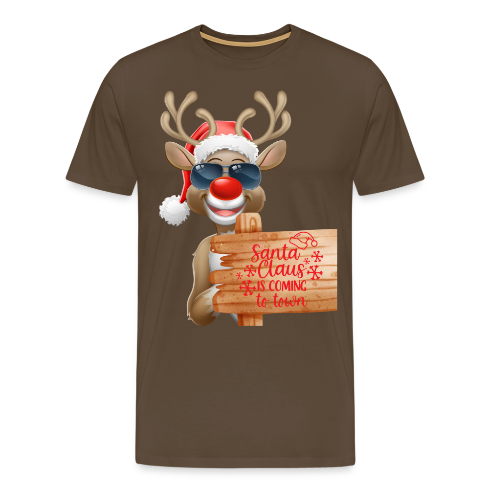 Männer Premium T-Shirt - Coming to town - Edelbraun