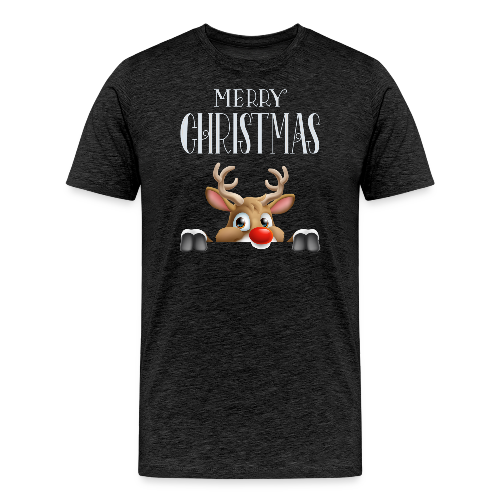 Männer Premium T-Shirt - Merry Christmas Red Nose - Anthrazit