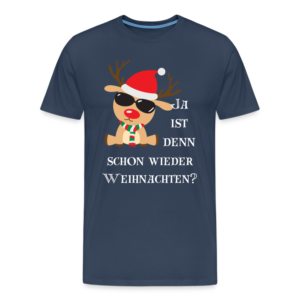 Männer Premium T-Shirt - Schon wieder Weihnachten - Navy