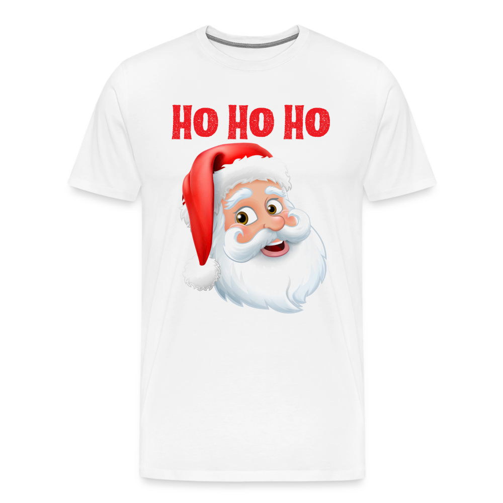 Männer Premium T-Shirt - Hohoho Santa Red - weiß