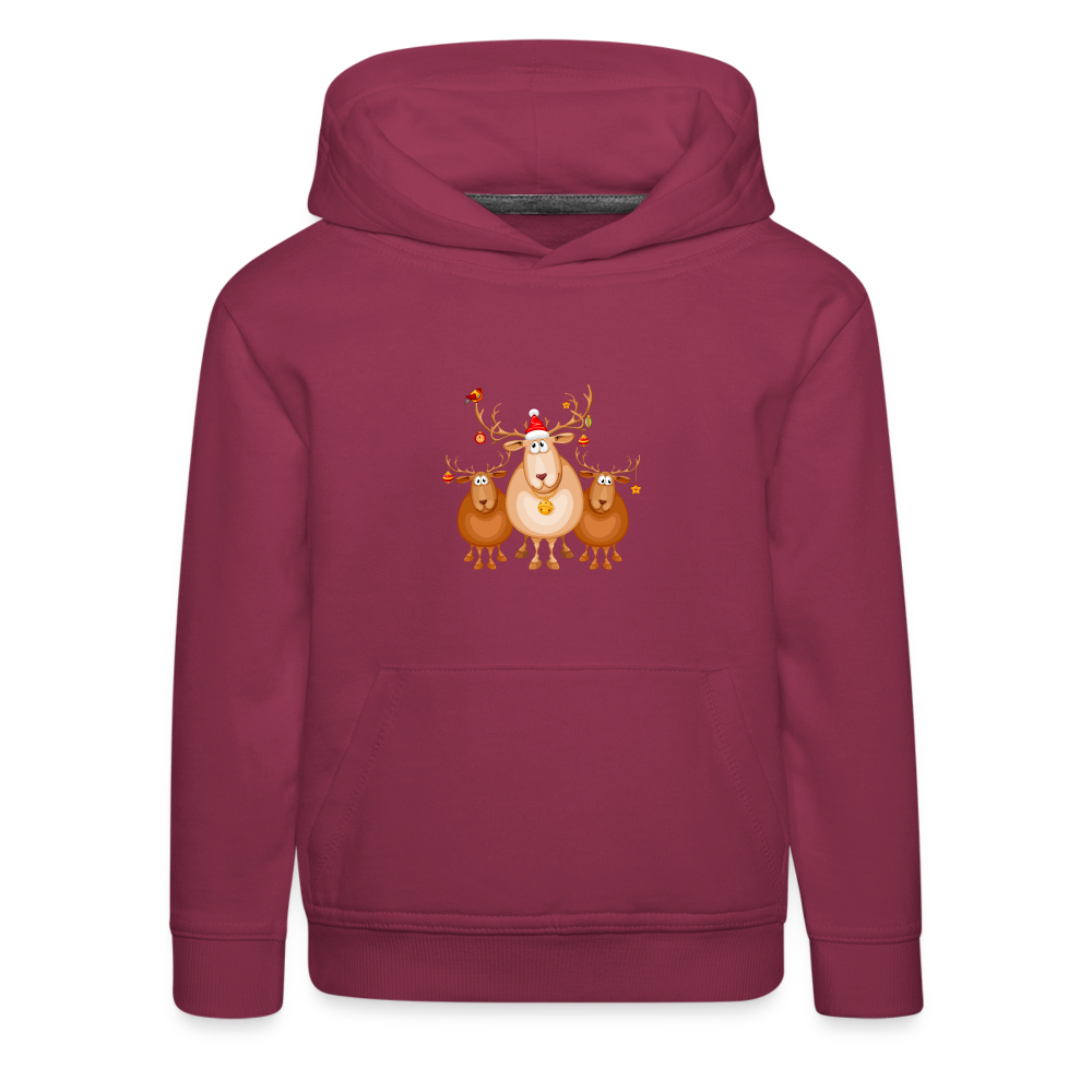 Kinder Premium Hoodie - Elch Team - Bordeaux