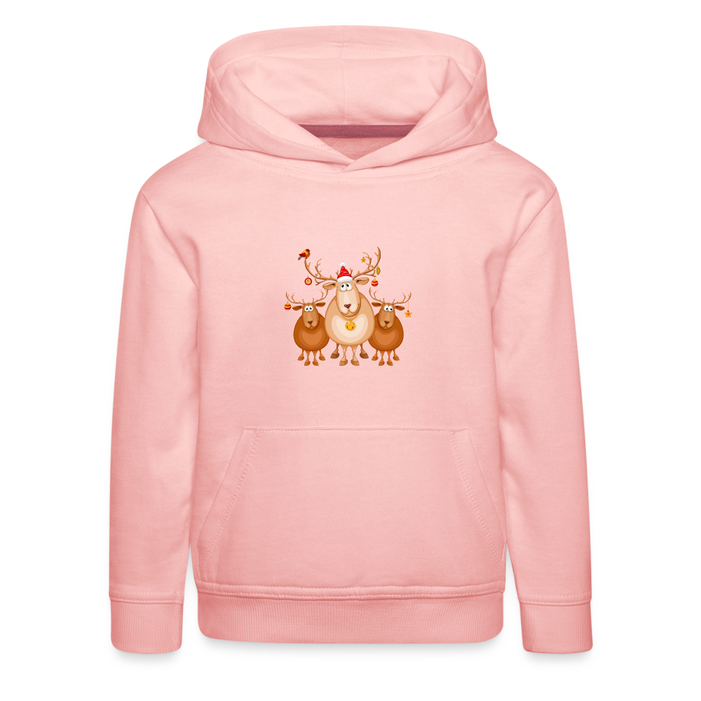 Kinder Premium Hoodie - Elch Team - Kristallrosa