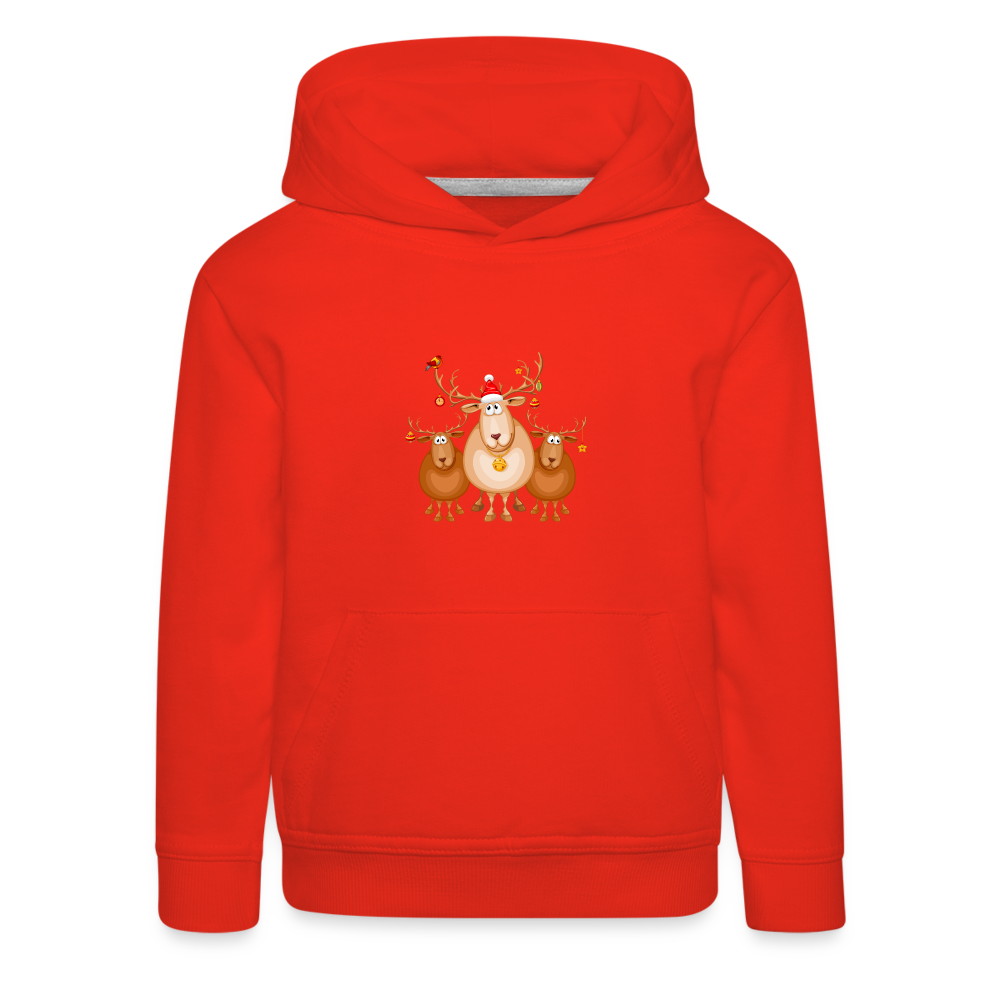 Kinder Premium Hoodie - Elch Team - Rot