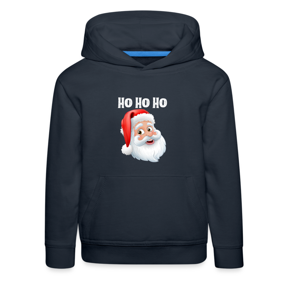 Kinder Premium Hoodie - Hohoho Santa white - Navy