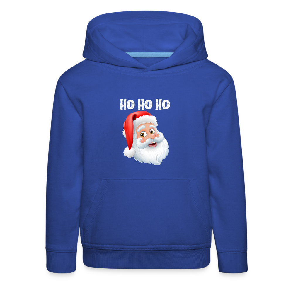 Kinder Premium Hoodie - Hohoho Santa white - Royalblau