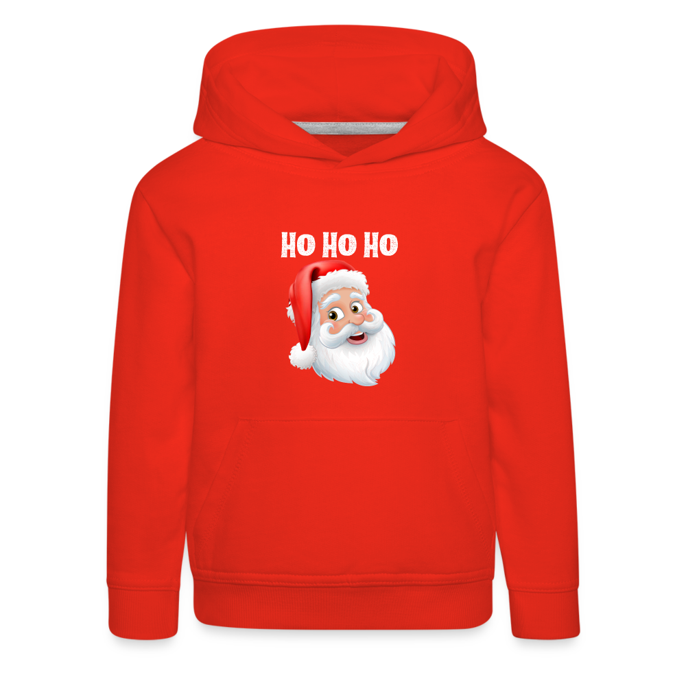 Kinder Premium Hoodie - Hohoho Santa white - Rot