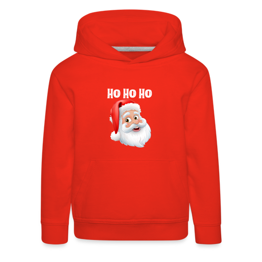 Kinder Premium Hoodie - Hohoho Santa white - Rot