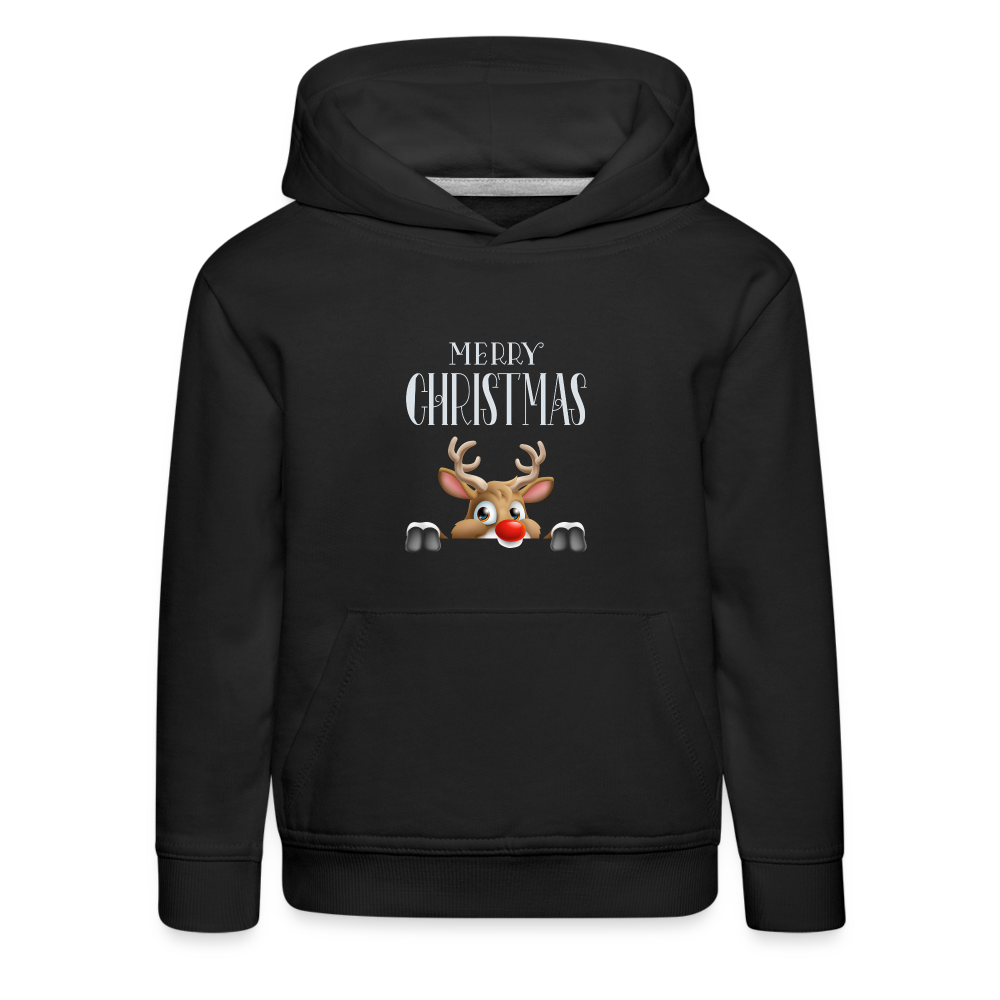 Kinder Premium Hoodie - Merry Christmas Red Nose - Schwarz