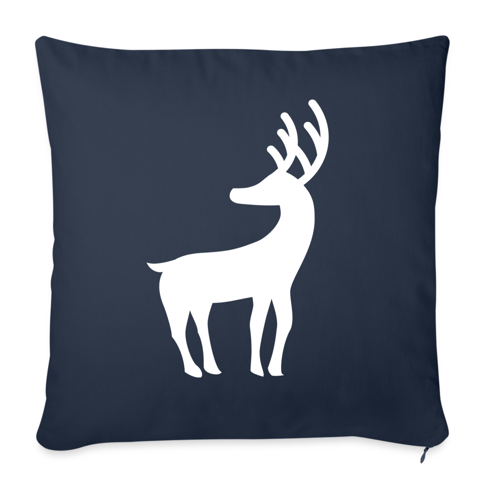 Sofakissen mit Füllung 44 x 44 cm - Weißer Elch - Navy