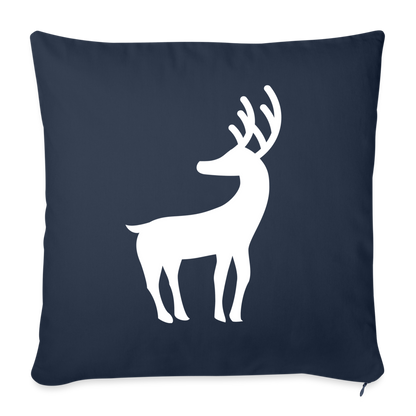 Sofakissen mit Füllung 44 x 44 cm - Weißer Elch - Navy