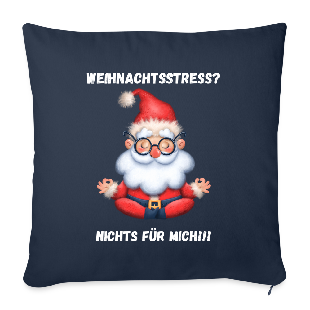 Sofakissen mit Füllung 44 x 44 cm - Weihnachtsstress? - Navy