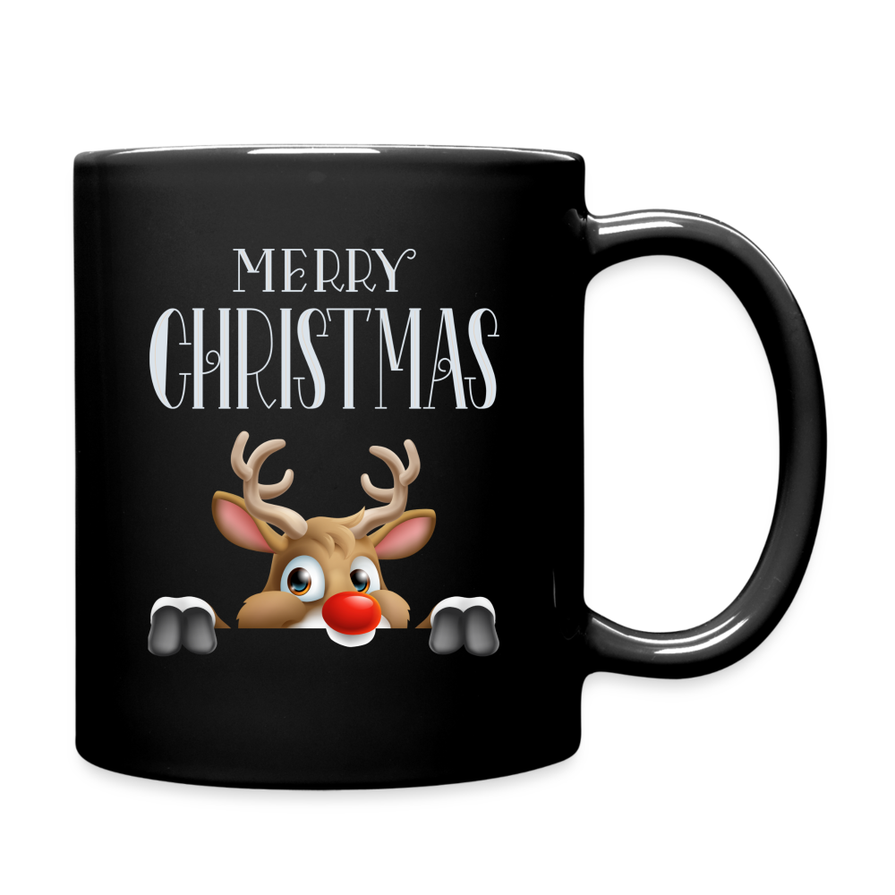 Tasse einfarbig - Merry Christmas Red Nose - Schwarz