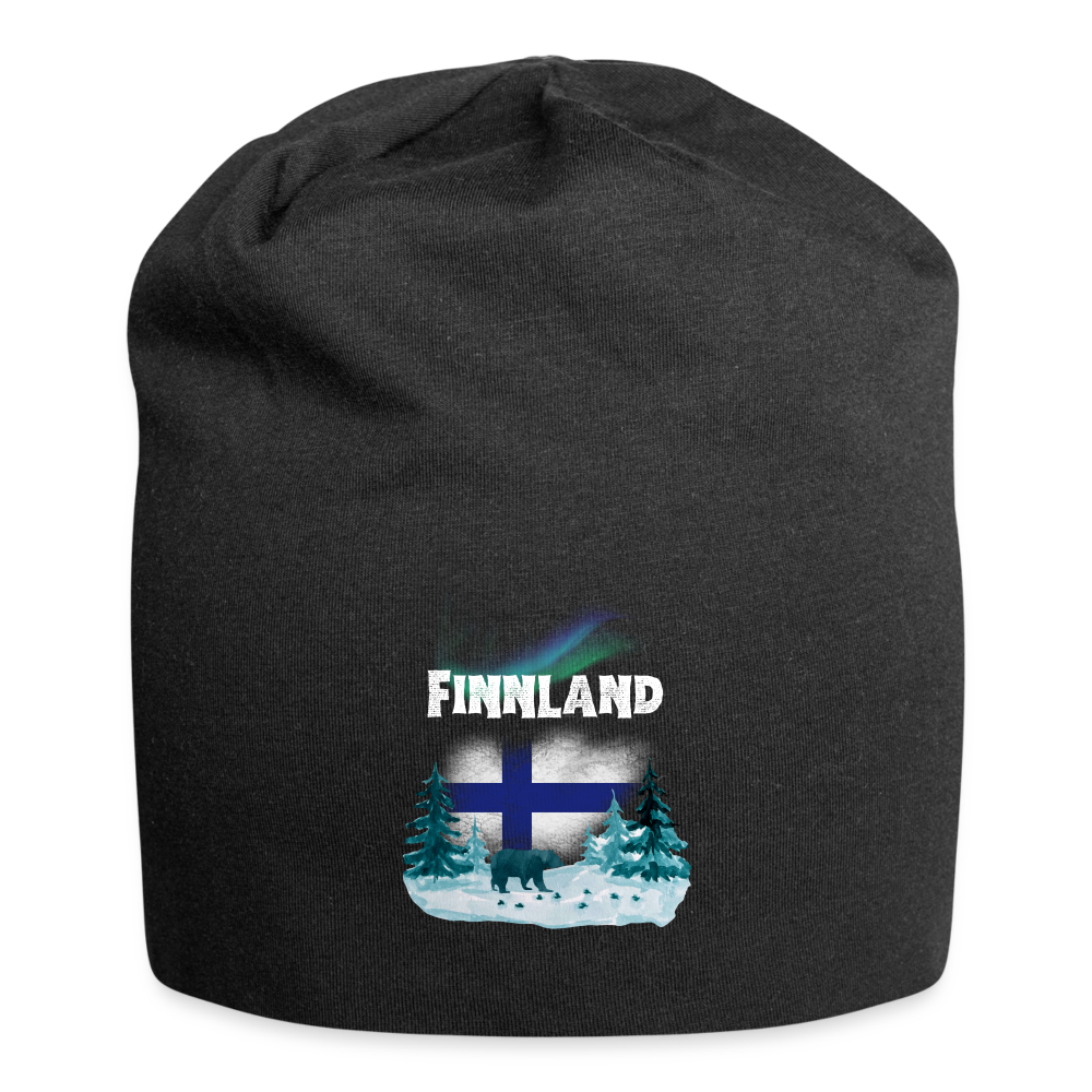 Jersey-Beanie - Finnland Bär - Schwarz