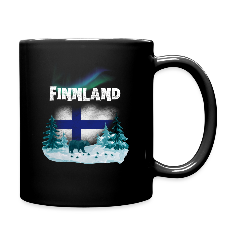 Tasse einfarbig - Finnland Bär - Schwarz