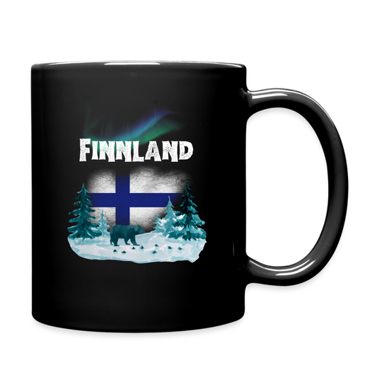 Tasse einfarbig - Finnland Bär - Schwarz