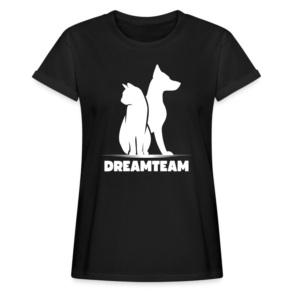 Frauen Oversize T-Shirt - Dreamteam - Schwarz