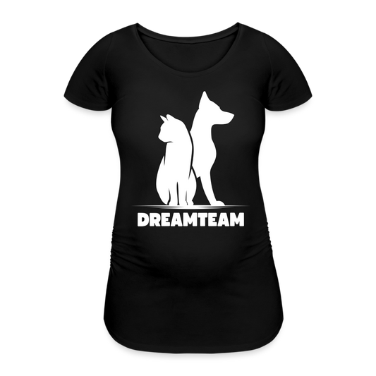 Frauen Schwangerschafts-T-Shirt - Dreamteam II - Schwarz