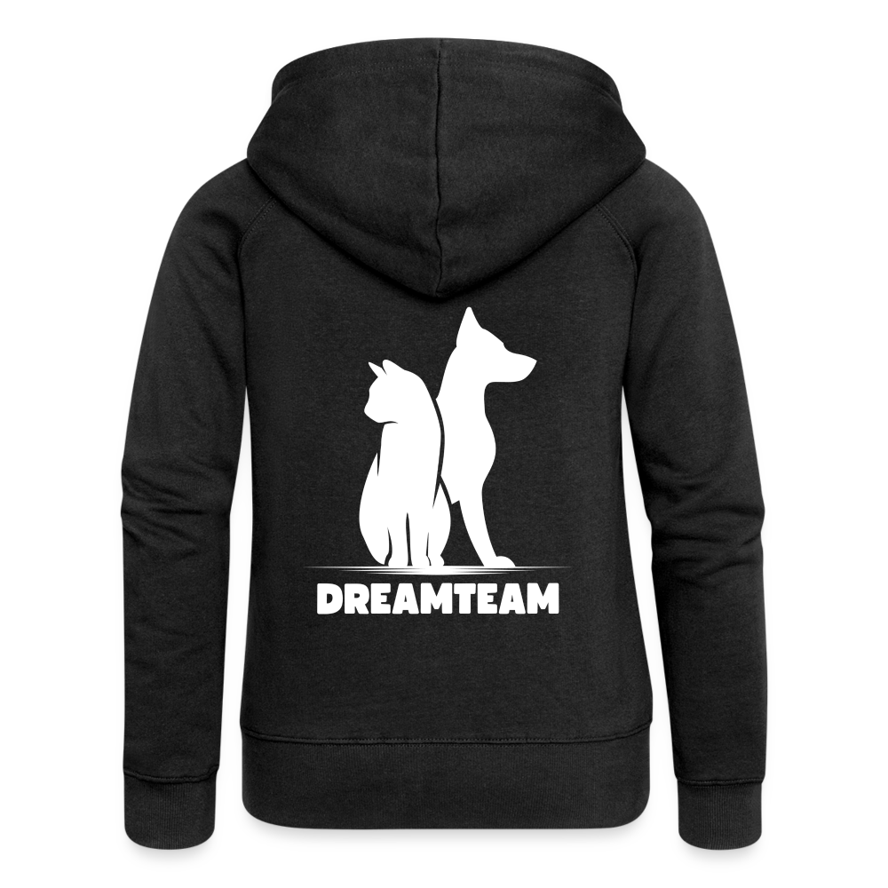 Frauen Premium Kapuzenjacke - Dreamteam II - Schwarz