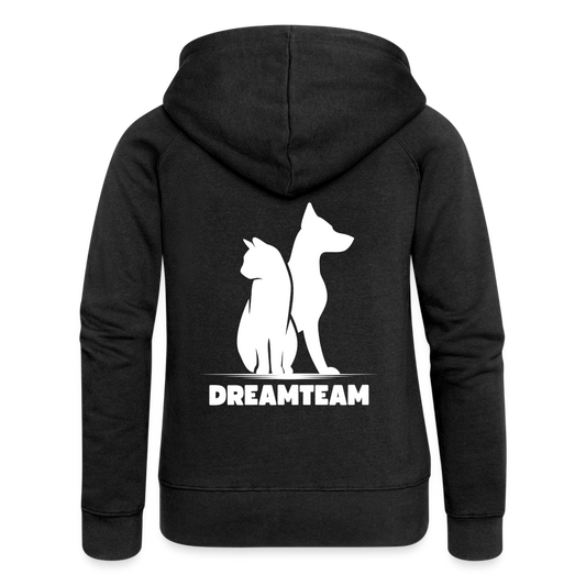 Frauen Premium Kapuzenjacke - Dreamteam II - Schwarz