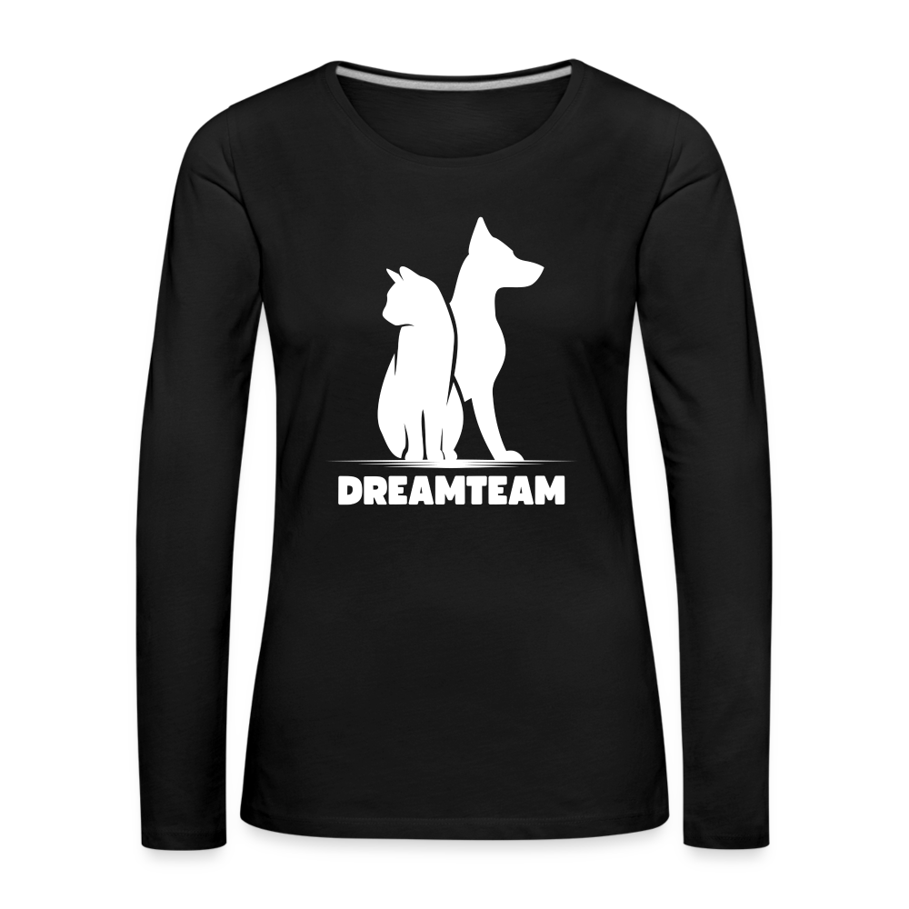 Frauen Premium Langarmshirt - Dreamteam II - Schwarz